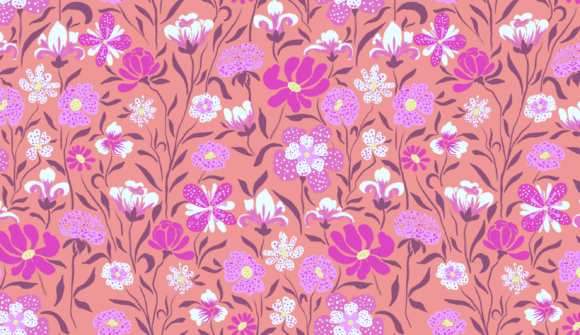 Download Magenta Pink Meadow Floral Pattern PNG - Pattern Collection