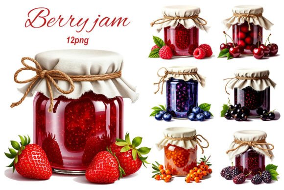 Download Digital Illustration of Berry Jam - Digital Collection