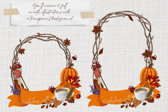 Download Fall Wreath Digital Painting Drawing - Digital Collection