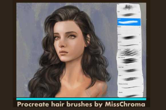 Download Hair Brush for Procreate - Brush for procreate Collection
