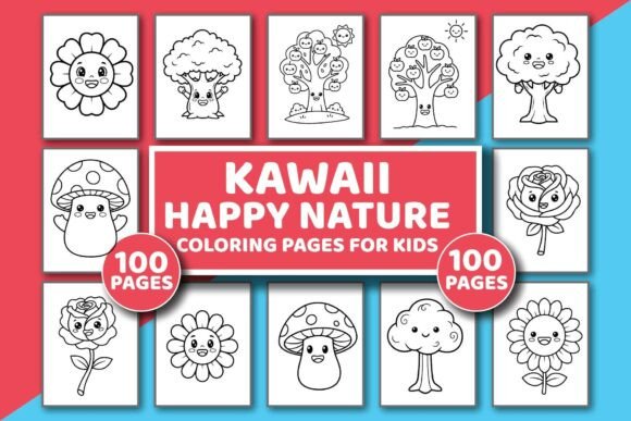 Download Kawaii Nature Coloring Pages for Kids - Premium Resources