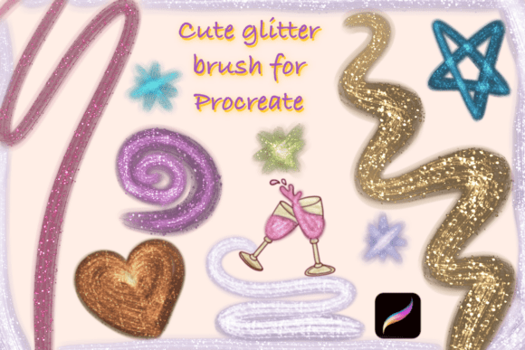 Download Sparkly Glitter Brush for Procreate - Brush for procreate Collection
