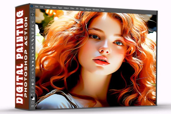Download Digital Painting Effect Photoshop Action - Digital Collection