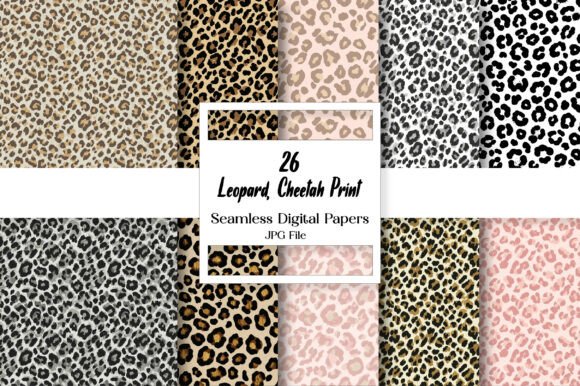 Download Leopard, Cheetah Print Digital Paper - Digital Collection