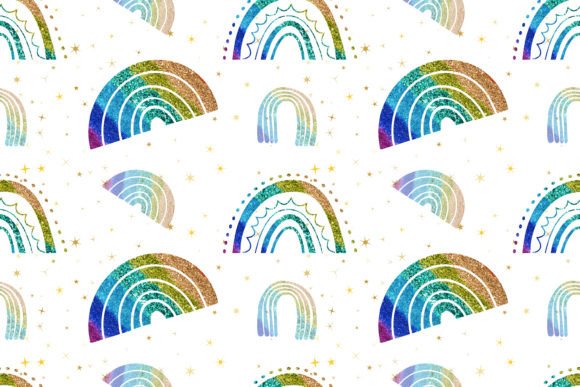 Download Boho Glitter Rainbow Pattern - Pattern Collection