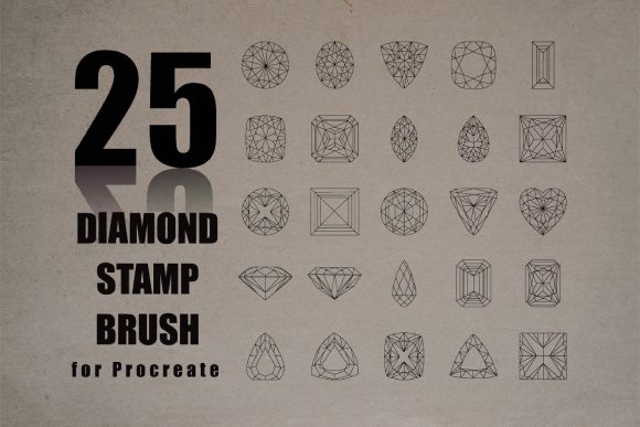 Download Diamond Shape Stamp Brush for Procreate - Brush for procreate Collection