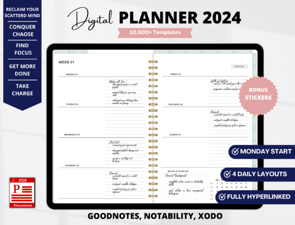 Download Digital Planner 2024 for Ipad, GoodNotes - Digital Collection