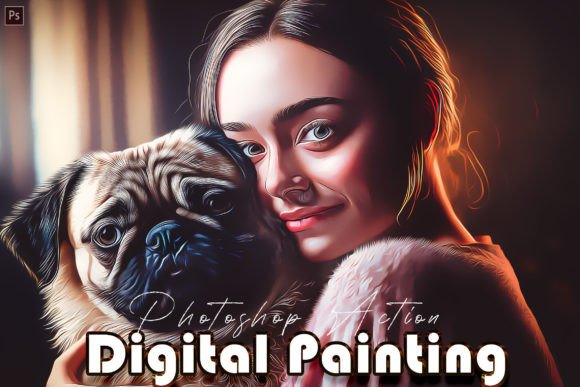 Download Digital Painting Photoshop Action - Digital Collection
