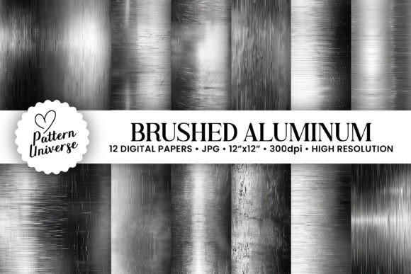 Download Brushed Aluminum Digital Papers - Digital Collection