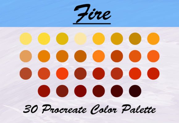 Download Fire Color Palette Procreate Pack - Procreate pack Collection
