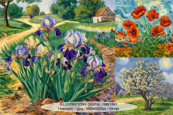 Download Digital Painting Inspired by Van Gogh - Digital Collection